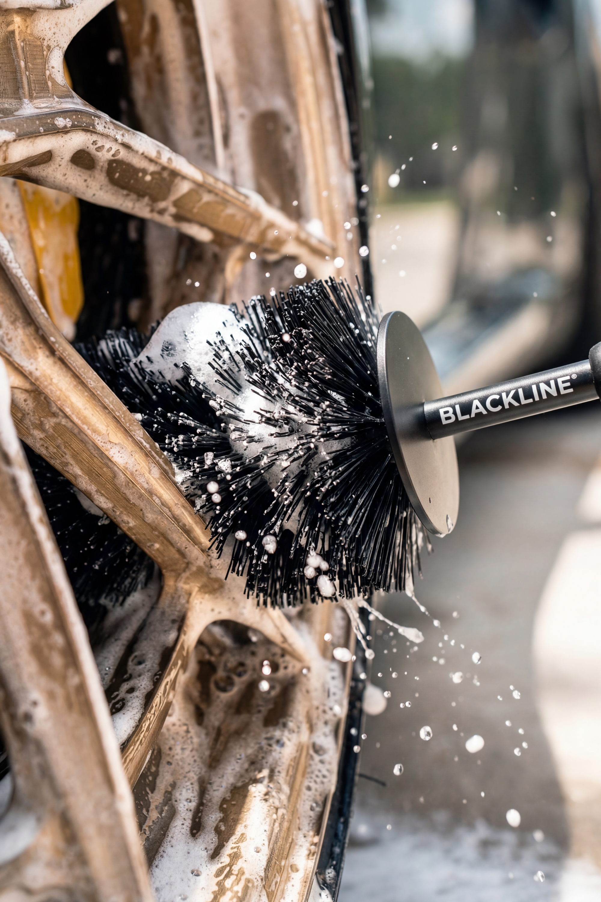 Deep-Clean Wheel Barrel Brush
